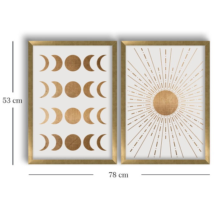 Wallity Set de 2 Pinturas Decorativas Enmarcadas en MDF 38x53 cm Wallity Set de 2 Pinturas Decorativas Enmarcadas en MDF 38x53 cm